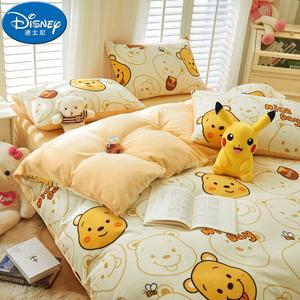 Disney Пододеяльник 180х220 см из молочного велюра, класс A, принт Cute Bear, Disney