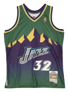 Топ Utah Jazz 1996 Karl Malone Reload Swingman из коллаборции с NBA Mitchell & Ness, зеленый