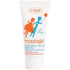 Гель для чистки зубов без фтора для детей со вкусом жевательной резинки, 50 мл Ziaja Maziajki