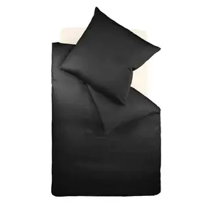 Постельное белье Interlock Jersey, цвета 155x200 см + 80x80 см, черное Fleuresse