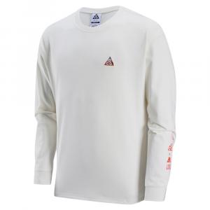 Nike Футболка ACG для мужчин, белая, с круглым вырезом