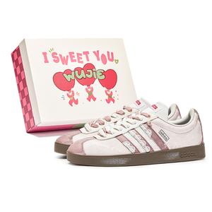 Adidas Neo Кроссовки для скейтбординга VL Court Lifestyle WuJie, Box, Rose Shock Absorbers Low Top, унисекс, розово-коричневые