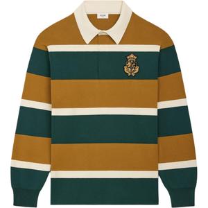 Рубашка поло с длинным рукавом blason rugby CELINE, зеленый