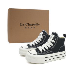 La Chapelle Износостойкие и легкие женские высокие кеды повседневные - черные, цвет Black