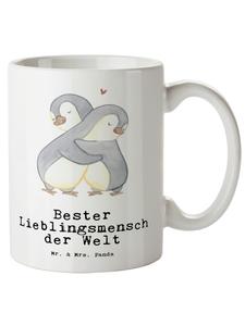Кружка XL Penguin Самый любимый человек на свете... белого цвета Mr. & Mrs. Panda