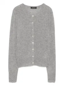 Кашемировый кардиган на пуговицах Aragona, серый