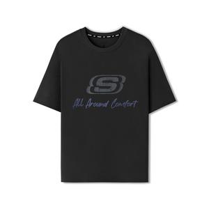 Skechers Футболка унисекс угольно-черная Carbon Black