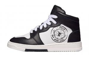 Высокие детские скейтбординг кроссовки kids' DIOR, черный/белый