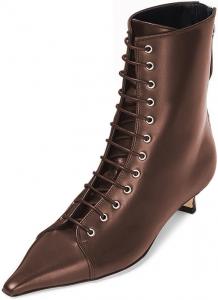 Женские классические ботильоны FOWT с заостренным носком, шнуровкой, низким каблуком «китен», задней молнией, красивые повседневные короткие ботинки, размеры 4-16 US, Sienna