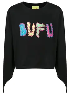 Футболка с длинными рукавами и надписью Amir Slama, черный