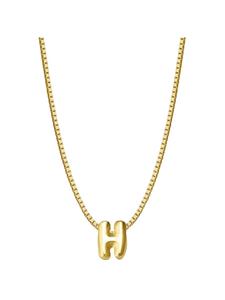 Glanzstücke München Серебряное колье в виде буквы H с отделкой из желтого золота