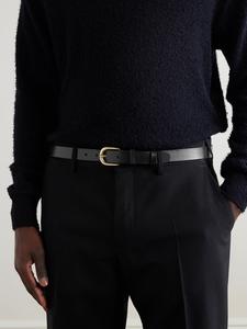 Кожаный ремень 2,5 см MR P., черный