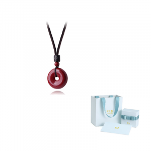 Ожерелье из киновари для женщин Yinchie, cinnabar peaceful buckle necklace[selected edition]