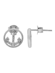 Adeliás Женские серьги - серьги-гвоздики из серебра 925 пробы с кубическим цирконием в серебряной оправе