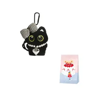 Dolls and bears dance Очаровательные черные кошки куклы-талисманы плюшевый кулон 12см высота