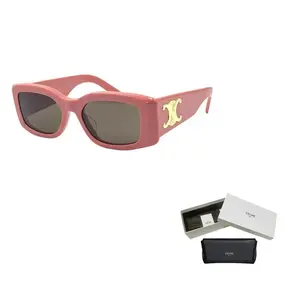 CELINE Прямоугольные солнцезащитные очки, Pink Rose