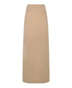 Высокая юбка из льна и натуральной шерсти Cortana, бежевый