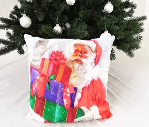 Подушка 40x40 см, 3 светодиодные подушки, декоративная подушка, Санта-Клаус + подарки, фотоподушка Kaemingk