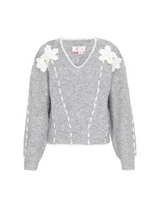 Женский свитер светло-серого меланжевого цвета IZIA