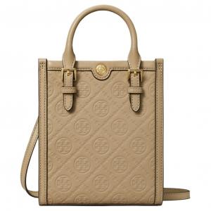 Сумка T Monogram из кожи, шоппер, через плечо, кросс-боди, миниатюрная женская сумка Clay TORY BURCH