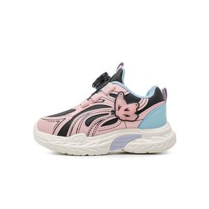 Детские кроссовки для девочек Cushioning, износостойкие низкие повседневные WARRIOR, розовый/черный/moon
