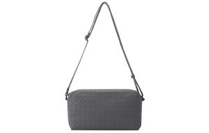 Кроссбоди из хлопка с кожаной вставкой KuroSaddle серый ISSEY MIYAKE