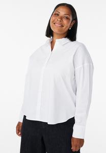 Блуза Zizzi KLASSISCHES MIT LOCKERER PASSFORM, Bright White/White