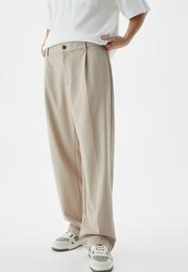 Брюки Wide- Smart PULL&BEAR, бежевый