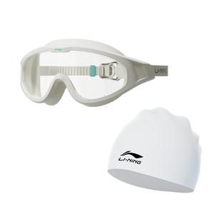 LINING Очки для плавания PP Silicone, Polyester унисекс белый зеленый