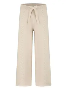 Повседневные трикотажные брюки с плетеным узором и кулиской Donsje, нейтральный