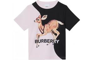 Детская футболка Burberry, цвет Baby pink