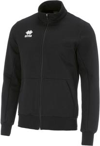 Толстовка на молнии ERREA, унисекс (DAVID), высокий воротник, боковые карманы, хлопковая смесь , черный