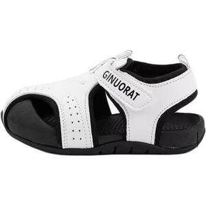 Детские сандалии с противоскользящей подошвой, защитой от ударов и дышащие QINUOSHU, белый