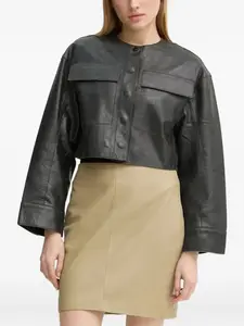 Укороченная кожаная куртка Malik Day Birger Et Mikkelsen, черный