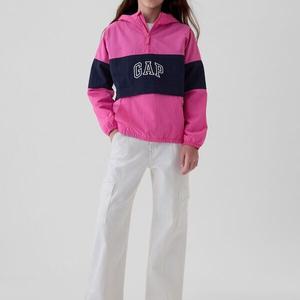 Короткая куртка с застежкой-молнией на половину длины из нейлона Gap, синий