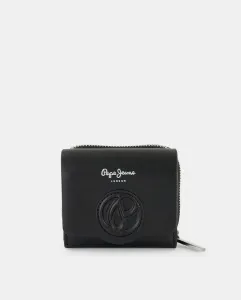 Женский кошелек с клапаном и логотипом-монограммой «P» на передней части Pepe Jeans, черный