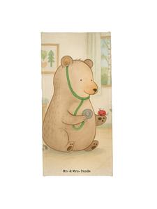 Mr. & Mrs. Panda Дизайн медведя-полотенца «Доктор» в пастельно-голубом цвете (без слов)