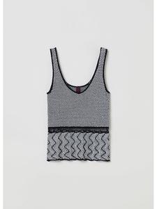 Топ STEFANEL, черный/белый