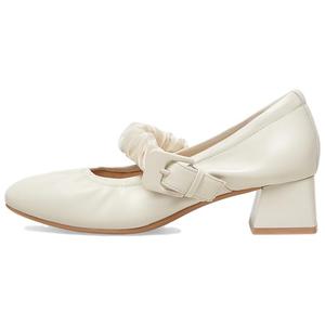 BASTO Женские туфли на массивном каблуке 4 см экрю, цвет Ecru