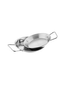 Сковорода для паэльи с двумя ручками, металлический противень, нержавеющая сталь серебристого цвета Almina, 20 см
