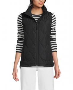 Женский стеганый утепленный жилет FeatherFree Lands' End, Black