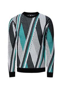 Вязаный свитер в стиле колор-блок RUSTY NEAL, зеленый