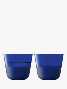 Arc Contrast Glass Tumbler, набор из 2 штук, 260 мл, Cobalt LSA International, balt