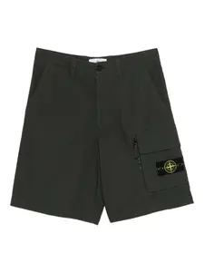 Шорты карго с нашивкой-логотипом Stone Island, зеленый