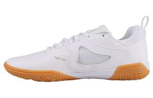 Линин Дышащие износостойкие нескользящие низкие кроссовки для настольного тенниса Unisex White Gold