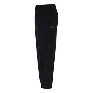 Брюки men's solid color corduroy cone cropped casual pants/trousers black Nike, черный