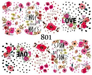 Водные наклейки для ногтей - №801, Raisin