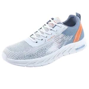 BOLE Скользоустойчивые дышащие низкие повседневные туфли мужские бело-голубые, цвет White Blue