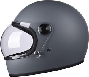 Легкий модульный мотоциклетный шлем, ретро-шлем с откидной передней частью и солнцезащитным козырьком, одобренный DOT, винтажный открытый шлем-«джет» для мужчин и женщин, для скутеров, мопедов и квадроциклов (Цвет: E, Размер: XXL=61-62c) KEFFOR