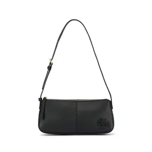 TORY BURCH Личи зерновая кожаная сумка через плечо